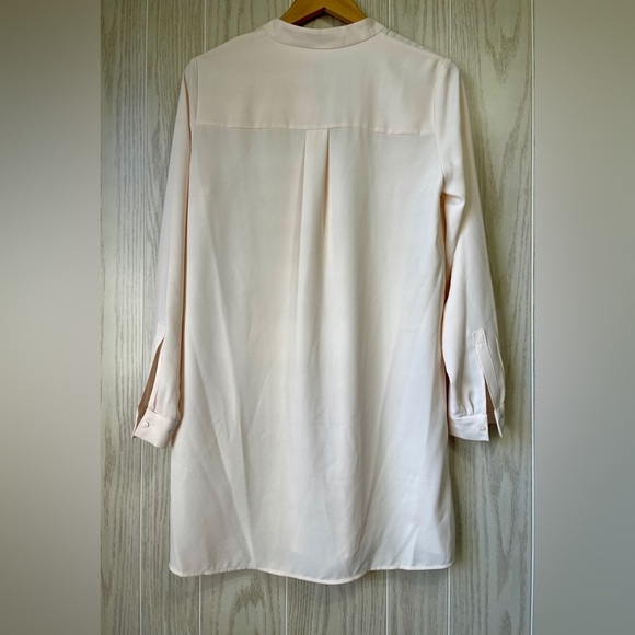 Anne Klein Split-Neck Long Sleeve Nehru Tunic Women's S Anne Side Slits EUC - Picture 5 of 5